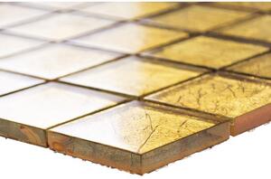 Mozaic sticlă XCM 8GO25 uni auriu structurat 30x30 cm
