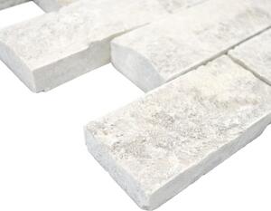 Mozaic travertin Brick Splitface Silver 30,5x29 cm