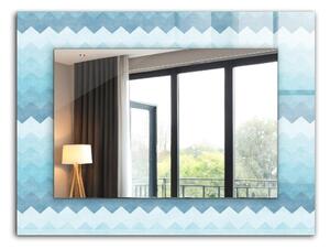 Oglindomat.ro Oglinda cu rama imprimata Oglinda cu rama imprimata Model în zig-zag în gradient lpp-00030039