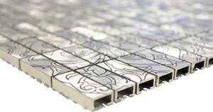 Mozaic aluminiu ALF C101D argintiu 30x30 cm