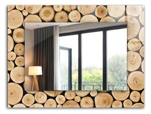 Oglindomat.ro Oglinda perete decorativa Oglinda perete decorativa Secțiune transversală a trunchiurilor de copac lpp-00053736