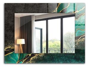 Oglindomat.ro Oglinda cu decor Oglinda cu decor Motive de artă abstractă verde lpp-00053845