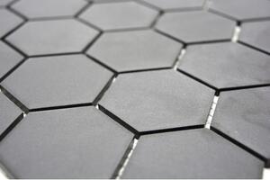 Mozaic ceramic CU HX189 negru mat neglazurat 32,5x28,1 cm