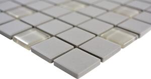 Mozaic ceramic CU G100 gri mat neglazurat 32,7x30,2 cm