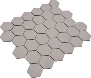 Mozaic piscină ceramic CU HX117 gri mat neglazurat 32,5x28,1 cm