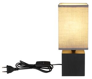Globo 21628ALU - Lampă de masă VALENTINO, 1xE27/7W/230V, negru/antracit