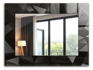 Oglindomat.ro Oglinda rama cu imprimeu Oglinda rama cu imprimeu Forme geometrice negre lpp-00054013