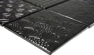 Mozaic ceramic SPIRIT B1 negru lucios 30x30 cm