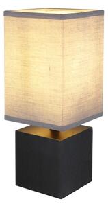 Globo 21628ALU - Lampă de masă VALENTINO, 1xE27/7W/230V, negru/antracit