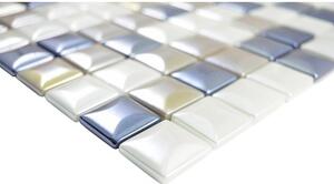 Mozaic sticlă Sandy 248 mix alb/bronz/negru 31,5x31,5 cm