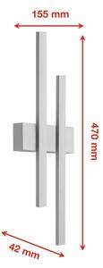 Telefunken 313204TF - Aplica LED de exterior, 2x LED/4W/230V, IP44