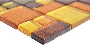 Mozaic sticlă XCM 8AL49 mix bronz/auriu/portocaliu 30x30 cm