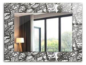 Oglindomat.ro Oglinda perete decorativa Oglinda perete decorativa Modele în alb și negru lpp-00054118
