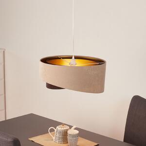 Maco Design Lampă suspendată Arianna în aspect stratificat, 2 culori, reglabil, Bej, Camera de zi / sufragerie, Țesătură / Textil, Viața tânără