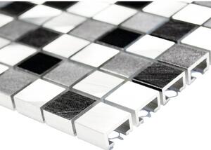 Mozaic aluminiu antracit-negru 31,7x31,7 cm