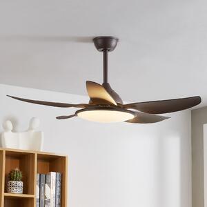 Starluna Kajima ventilator tavan LED, maro cafea
