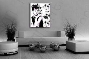 Tablou pictat manual POP Art Audrey Hepburn (tablouri moderne)