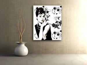 Tablou pictat manual POP Art Audrey Hepburn (tablouri moderne)