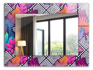 Oglindomat.ro Oglinda decor perete Oglinda decor perete Frunze tropicale colorate lpp-00277234