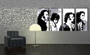 Tablou pictat manual POP Art Beatles 4-piese (tablouri)