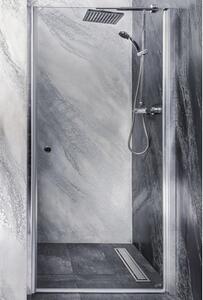 Ușă duș batantă Sanotechnik Sanoflex, 65-67x195 cm, sticlă securizată transparentă, profil crom