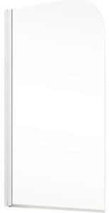 Paravan cadă Schulte, 80x140 cm, 1 element, sticlă clară, profil alb