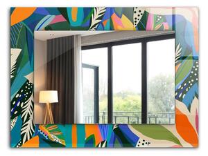 Oglindomat.ro Oglinda rama cu imprimeu Oglinda rama cu imprimeu Flori abstracte colorate lpp-00277271