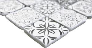 Mozaic Quadrat black&white 30x30 cm