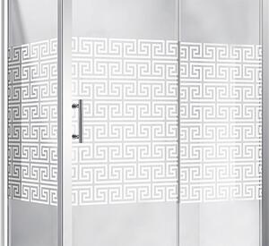 Cabină de duș rectangulară Belform Maze 120x 80x185 cm sticlă securizată profil crom
