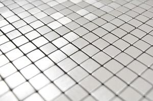 Mozaic aluminiu autoadeziv Quadrat Alu SAM 4AL5S argintiu mat periat 29x29 cm