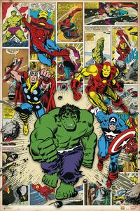 Poster Marvel Comic - Here Come The Heroes, (61 x 91.5 cm)