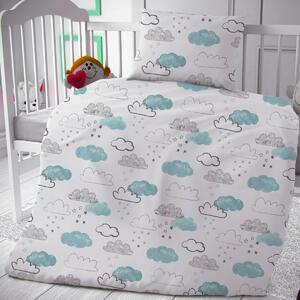 Lenjerie de pat pentru pătuț de copii Ceruri, 90 x 135 cm, 45 x 60 cm