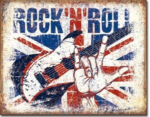 Placă metalică Rock n Roll, (30 x 42 cm)