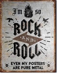 Placă metalică Rock n Roll Posters, (30 x 42 cm)