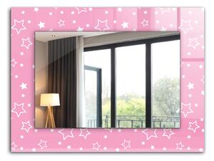 Oglindomat.ro Oglinda rama cu imprimeu Oglinda rama cu imprimeu Pătrat roz lpp-00277384