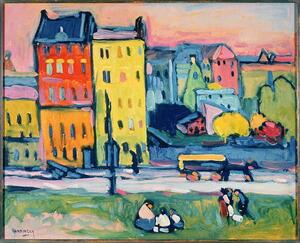 Reproducere Houses in Munich, 1908, Wassily Kandinsky