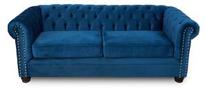 Canapea extensibilă catifea Chester blue Liana