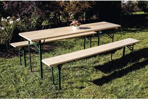 Garnitură de berărie 1 masă și 2 bănci 50x220 cm