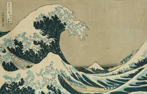 Katsushika Hokusai - Artă imprimată Kacušika Hokusai - Marele val de la Kanagawa, (40 x 26.7 cm)
