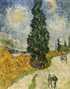 Vincent van Gogh - Artă imprimată Road with Cypresses, 1890, (30 x 40 cm)