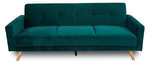 Canapea extensibilă Cristina catifea Deep Green