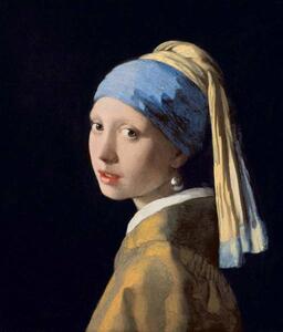 Jan (1632-75) Vermeer - Artă imprimată Fata cu o perlă, (35 x 40 cm)