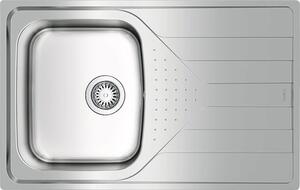Chiuvetă bucătărie cu o cuvă Teka Universe 45 T-XM 79x50 cm, picurător pe dreapta, inox