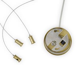Ideal Lux - Lustru LED suspendat pe cablu PERLAGE 25xG9/3W/230V 110 cm auriu/alb
