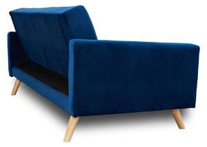 Canapea extensibilă Cristina catifea Dark Blue
