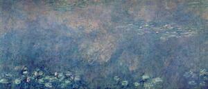 Claude Monet - Artă imprimată Waterlilies: Two Weeping Willows, centre left section, (50 x 21.5 cm)