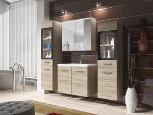 Mobilier baie Apoleon II (san remo) (fără baterie, fără sifon, cu lavoar) (cu iluminat LED alb). 1121801