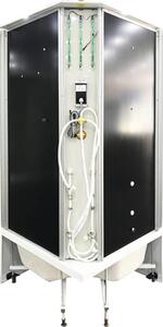 Cabină de duș completă cu hidromasaj Sanotechnik Lux 90x90x215 cm, cădiță înaltă, profile aluminiu