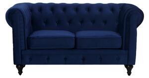 Canapea fixă catifea Chester dark blue Eveline 2 locuri