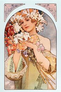 Reproducere Poster “The flower”, Mucha, Alphonse Marie